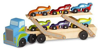 Melissa and Doug Race Car Carrier Truck