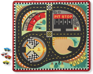 Melissa and Doug Round the Speedway Race Track Rug