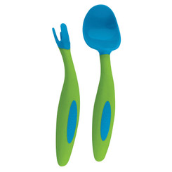 b.box Toddler Easy Grip Cutlery Set with Case | Color: Ocean Breeze