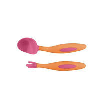 b.box Toddler Easy Grip Cutlery Set with Case | Color: strawberry shake