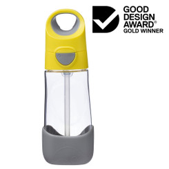 b.box Tritan Drink Bottle, Lemon Sherbet, Yellow, 15 Ounce