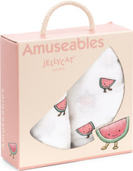 Jellycat Amuseable Watermelon Pair Of Muslin