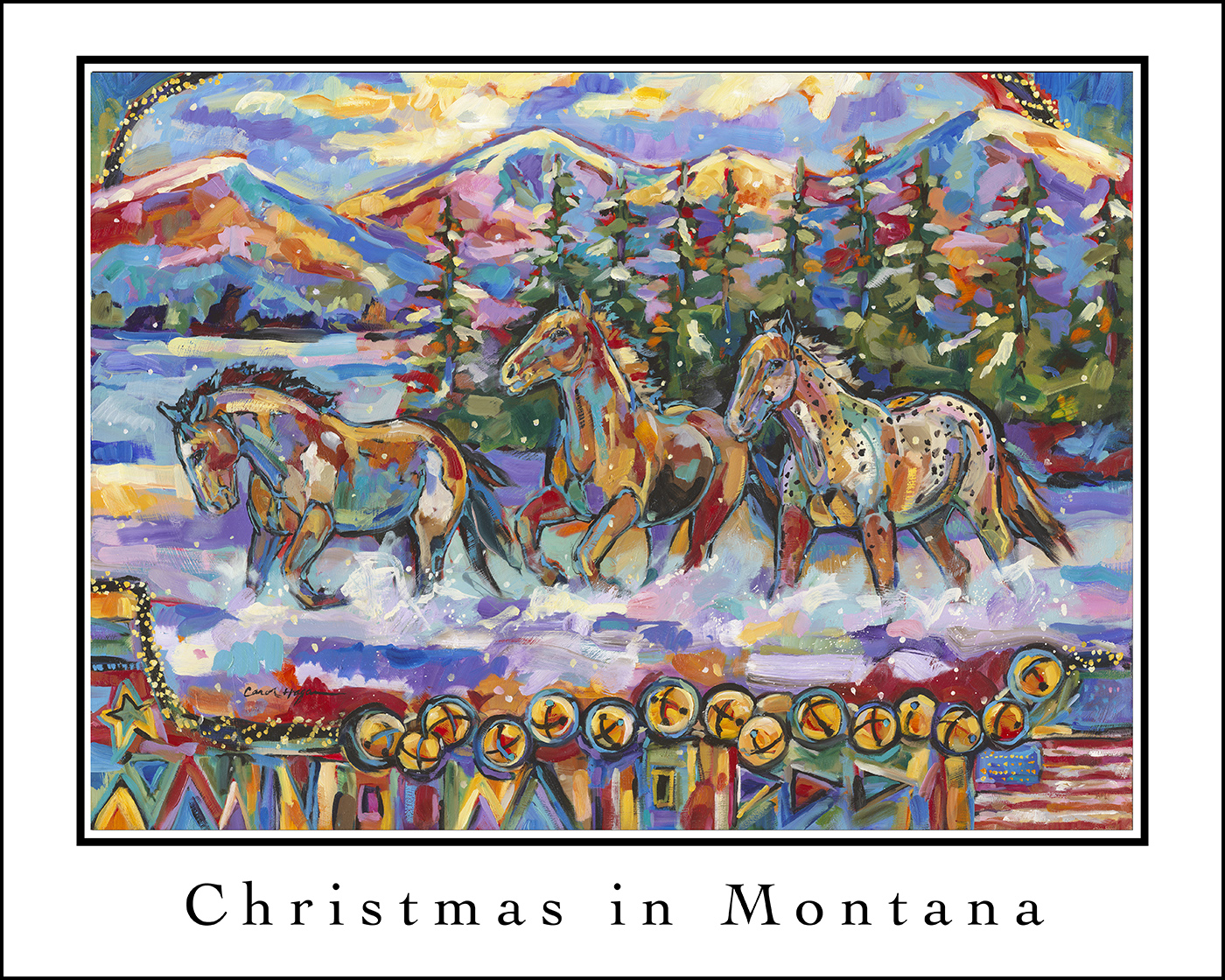シーエ　エムジ　複製原画　クリスマス Christmas in Montana 2015 - A Special Project with Triple Creek