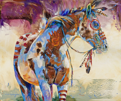 Spotted Owl's War Pony - Original - Private Collection
