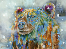 Bear Breath and Snowflakes - Original - Sold
