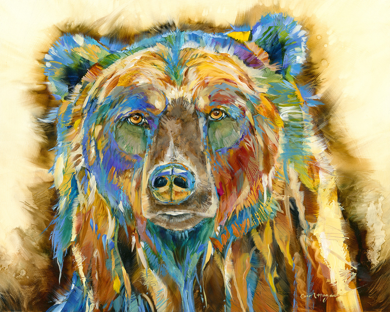 Blue Eared Bear - Wildlife Prints | Carol Hagan Studios