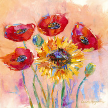 Sunflower Poppies - Original -Sold
