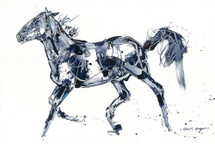 Fox Trot horse painting