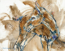 Tinker bell's Tail study foal painting