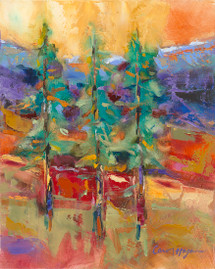 Sentinels at Nine Pipes landscape painting