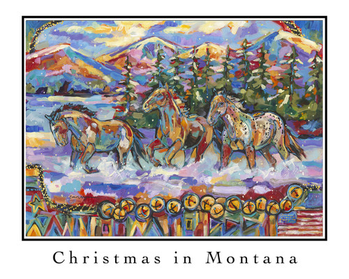 Christmas in Montana 2015 - Lithograph Image