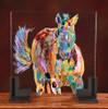 Purple Tail Swish oil on glass