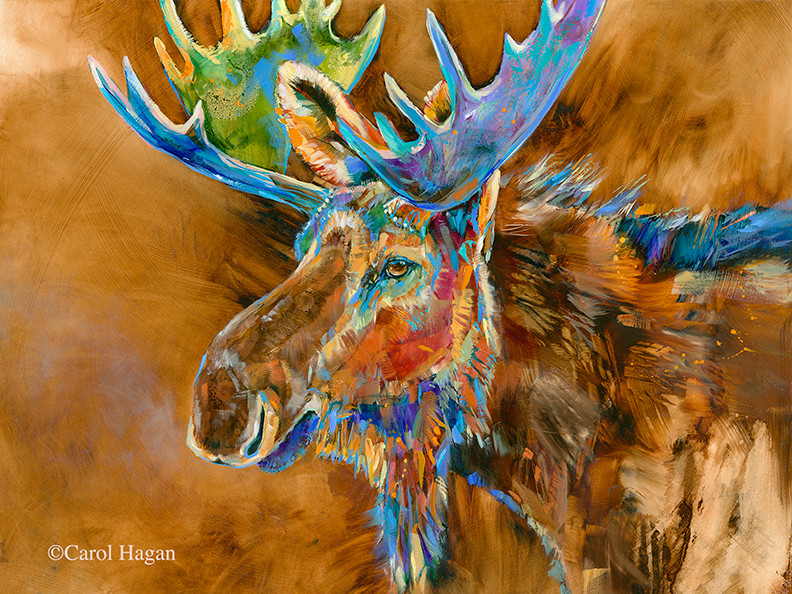 Chocolate Moose - Metal Print - Carol Hagan Studios