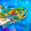 "Wet Rainbow" print on metal by Carol Hagan.