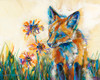 "Daisy Sniffer" print on metal by Carol Hagan.