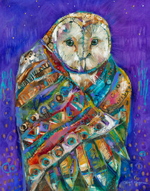 Owl Shaman - Metal Print