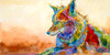 Fiesta Coyote on Siesta Metal Print Carol Hagan