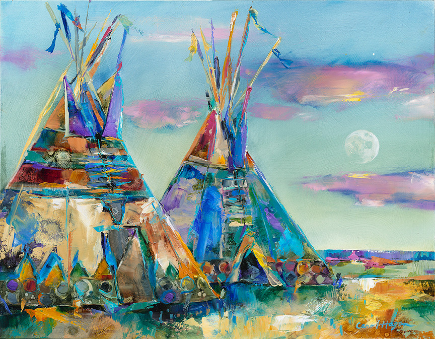 Full Moon Rising - Metal Print - Carol Hagan Studios