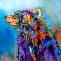 Black in Blue Metal Print Carol Hagan