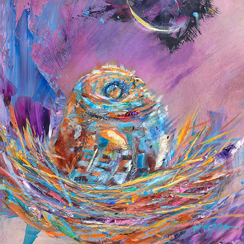 Owlets' Lofty Aspirations - Metal Print - Carol Hagan