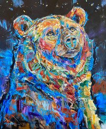 Medicine Bear - Metal Print by Carol Hagan