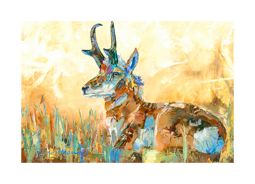 Pit Stop - Limited Edition Print by Montana Artist Carol Hagan