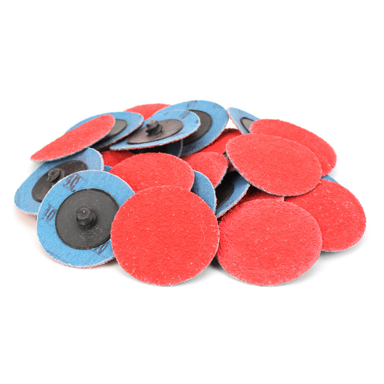 2/" Zirconia 80 Grit Quick Change Sanding Disc Black Hawk 200 Pack Type R Roloc