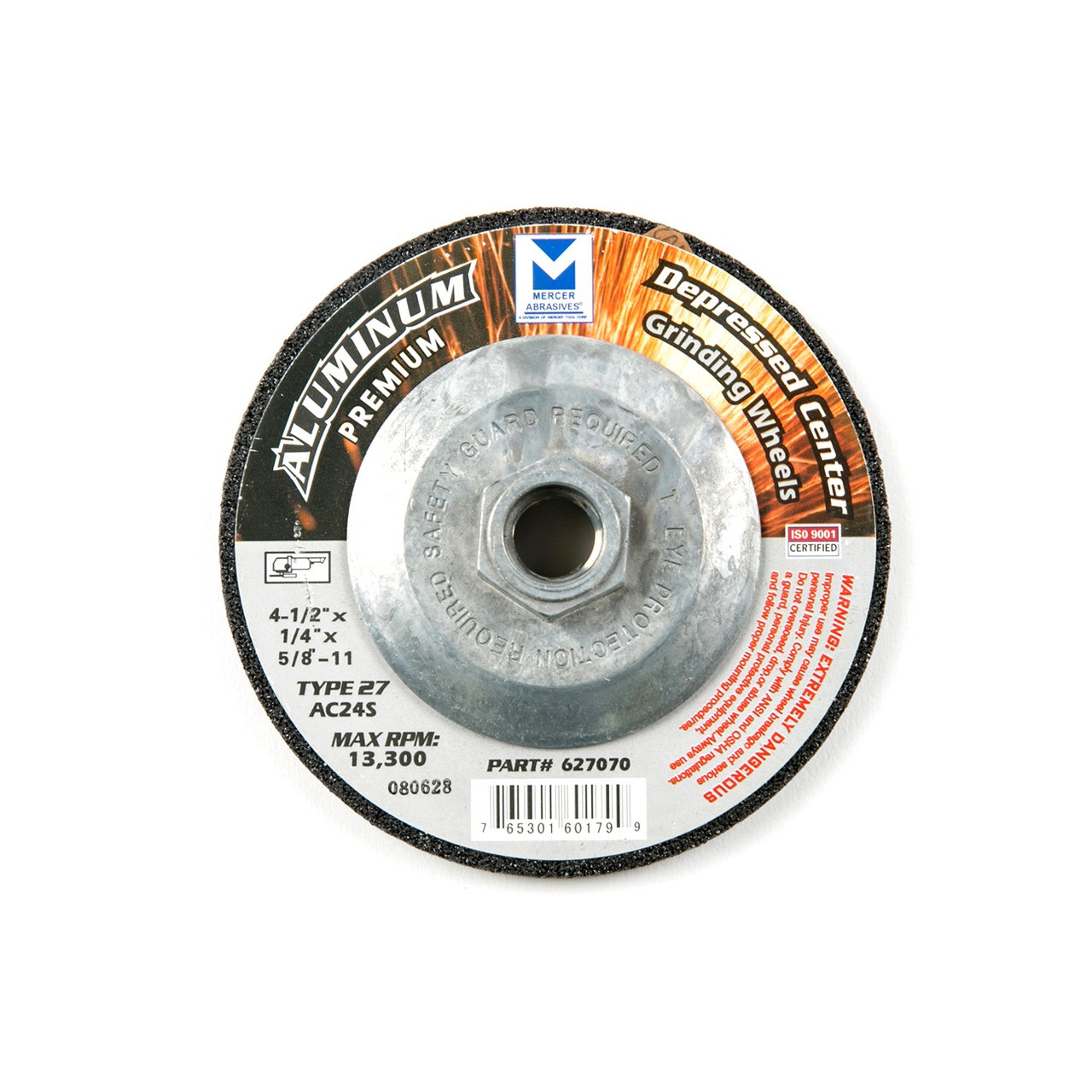4.5" x 1/4 x 5/8"11 Aluminum Grinding Wheels with Hub