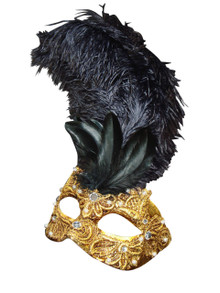 Authentic Venetian mask Colombina Piume Mac