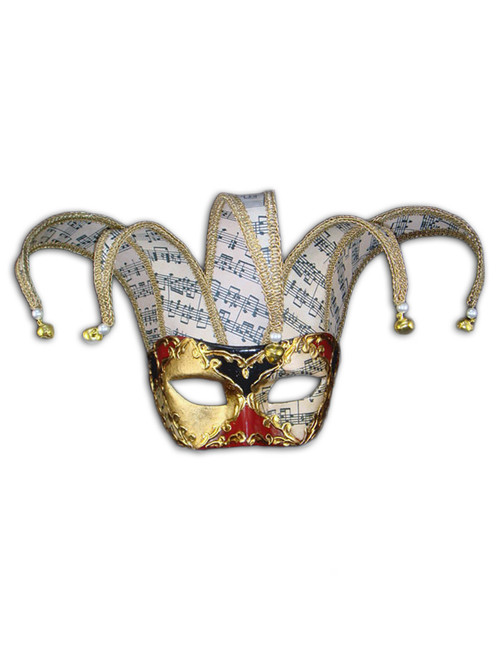 Venetian mask Colombina Jolly Musica