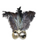 Venetian feathered mask Colombina Foga