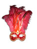 Venetian feathered mask Colombina Foga