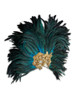 Venetian feathered mask Colombina Baroque Reale