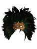 Venetian feathered mask Colombina Baroque Reale