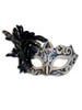 Venetian mask Colombina Ombra Piume