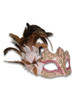 Venetian mask Colombina Ombra Piume