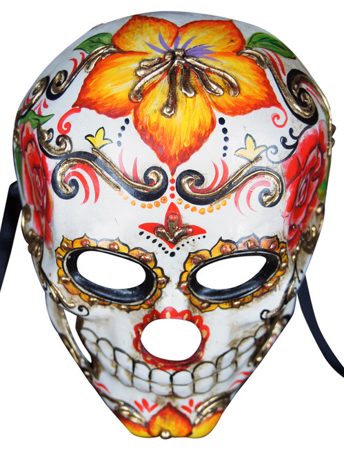 Authentic Venetian Mask Teschio Flor