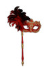 Authentic Venetian mask Colombina Ombra Piume