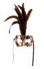 Venetian mask Colombina Rombi Piume