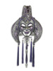 Venetian paper mache mask with Swarovski crystals Jester Metallo Lux