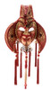 Venetian paper mache mask with Swarovski crystals Jester Metallo Lux