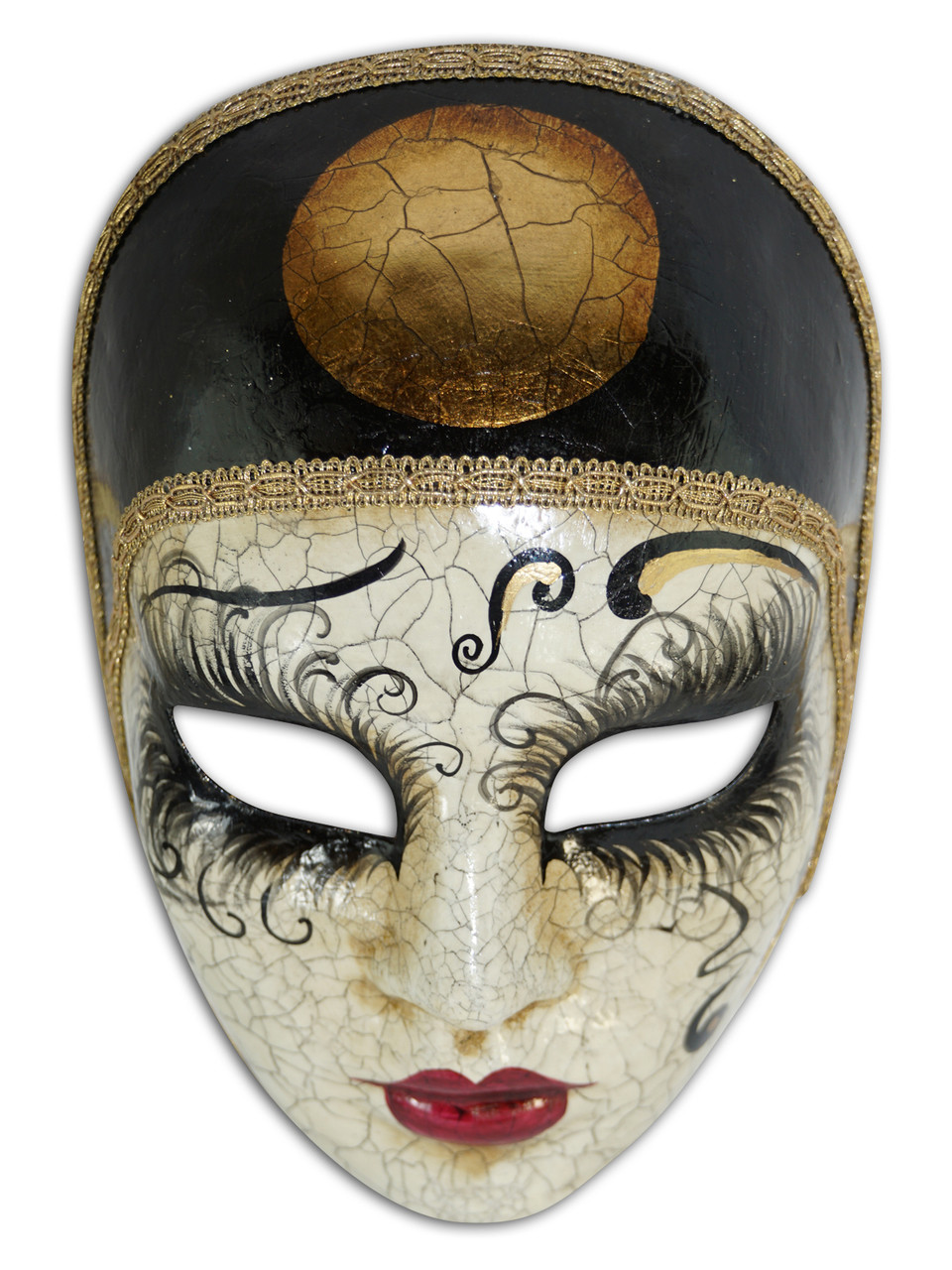 Volto Pierrot echt Venezianische Maske Gesichtsmaske