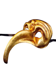 Authentic Venetian mask Zan Turco Metallo