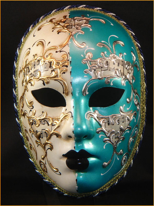 Authentic Venetian paper mache mask Volto Sonata