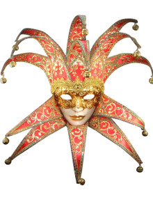 Venetian paper mache mask Jolly Velutto Lux