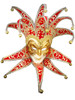 Venetian paper mache  mask Jester Velutto Lux