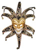 Venetian paper mache  mask Jester Velutto Lux