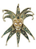 Venetian paper mache  mask Jester Velutto Lux