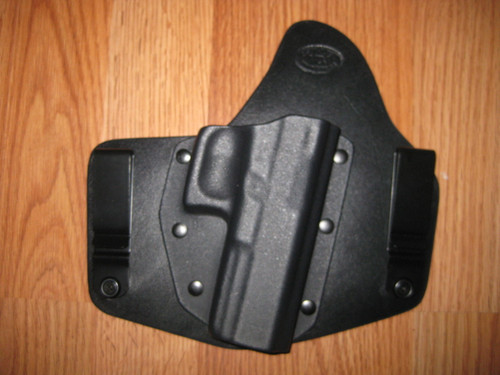IWB//OWB combo Kydex//Leather Hybrid Holster with adjustable retention for Glock