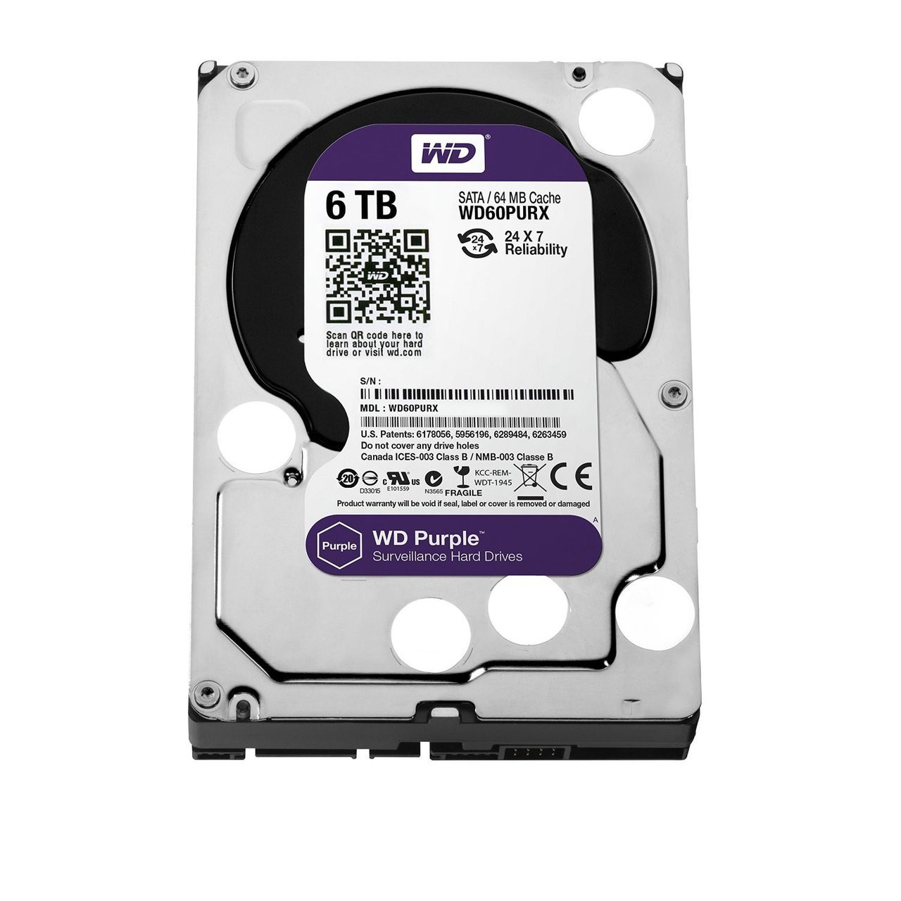 WD Western Digital Purple 3TB Surveillance HDD SATA 3 Year Warranty WD30PURZ